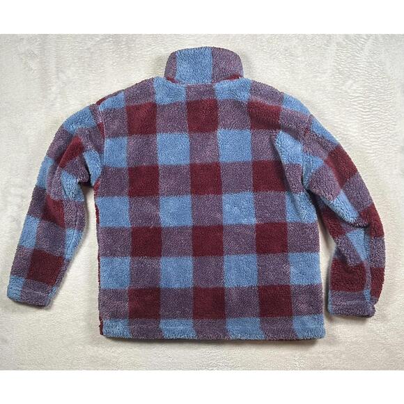 Eddie Bauer Ultra-Plush Fuzzy Fleece 1/4 Zip Pullover Women’s Large Super Soft - Picture 3 of 6